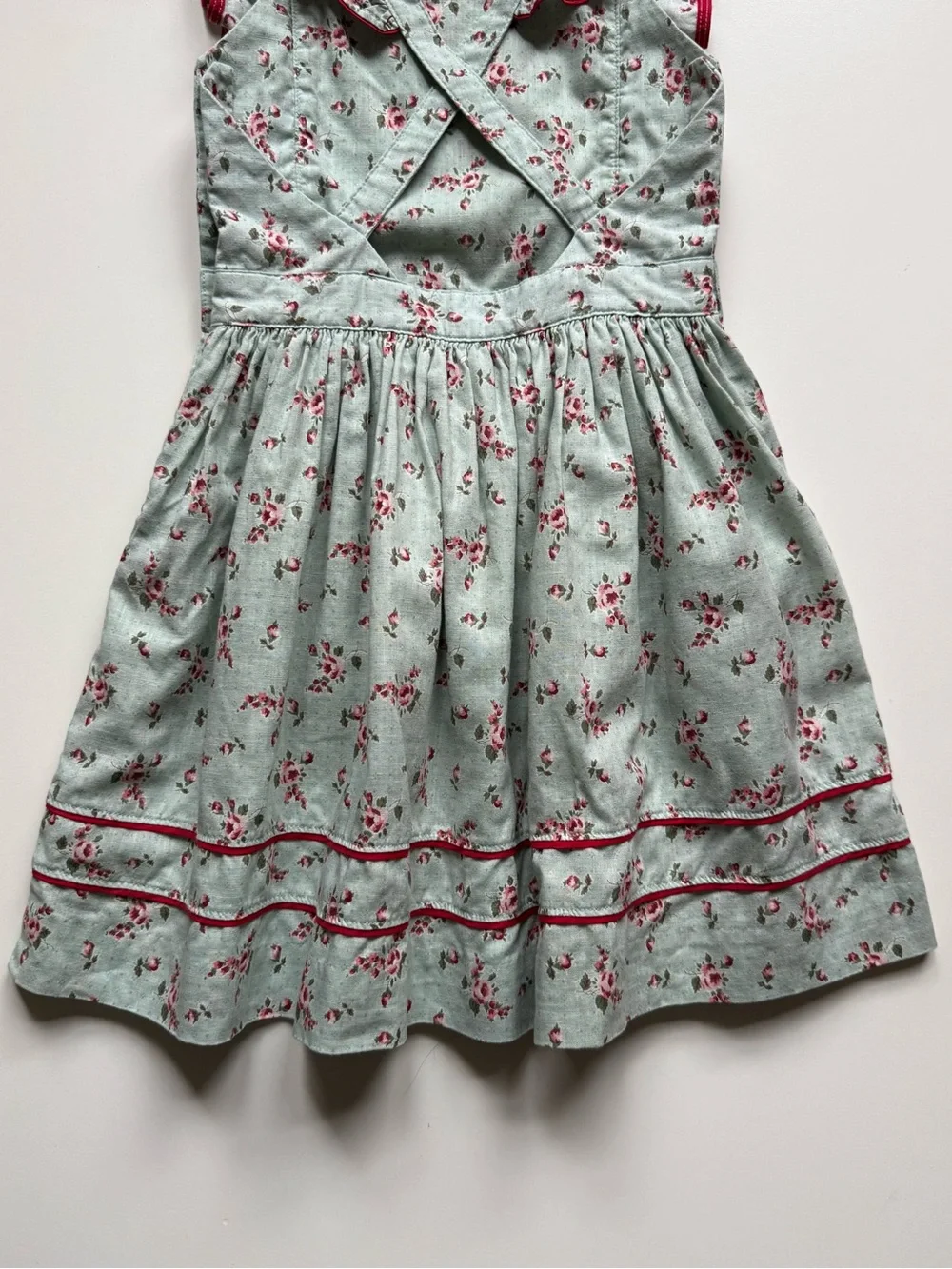 Ralph Lauren Girls Floral Linen-Cotton Dress - Size 6
